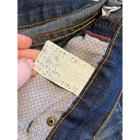 Anthropologie Level 99 Sarah Twisted Seam Tomboy Selvedge Dark Wash Jeans Sz 27 - Picture 7 of 9